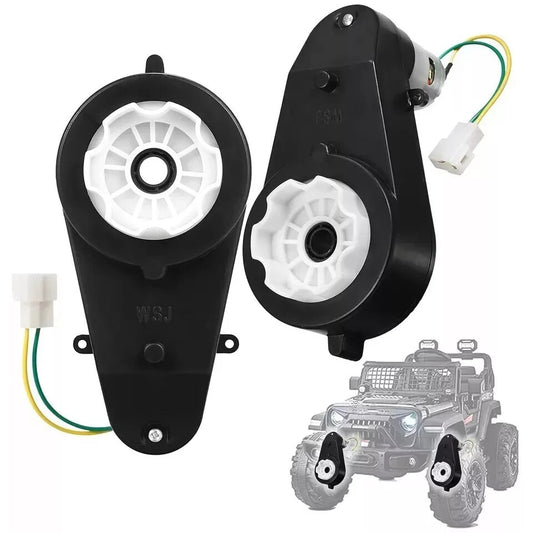 Pair of 12V High-Speed 40000rpm Gearbox Motors with Wheels for Kids Electric Ride-On Car Toy Gas Scooters 0