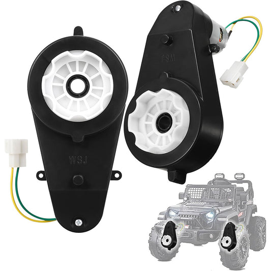 Pair of 12V High-Speed 40000rpm Gearbox Motors with Wheels for Kids Electric Ride-On Cars Gas Scooters 0