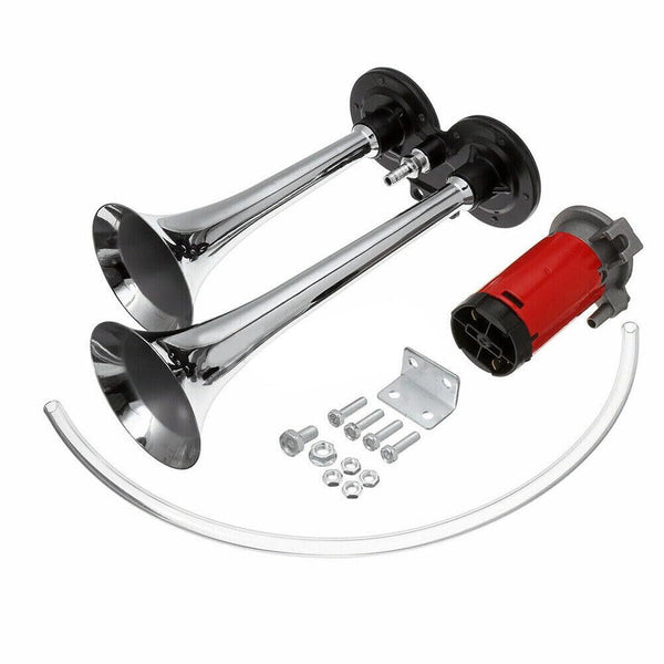 1000DB Train Horn Kit 12V Air Horns for Truck Car Pickup SUV Boat