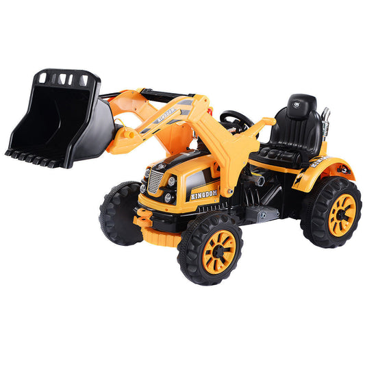 12V Battery-Powered Yellow Kids Ride-On Dumper Truck Gas Scooters 0
