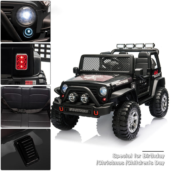 12V Electric 2-Seater Jeep Ride-On Car with Remote Control for Kids Ages 3-6