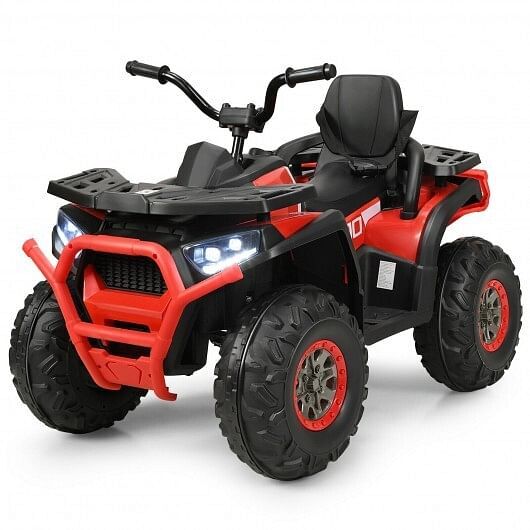12V Kids Electric 4-Wheeler ATV Quad with MP3 and LED Lights, Red Gas Scooters 0