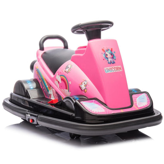 Kids Ride-On Motor Bumper Car with Cute Pink Design for Ages 3-5 Gas Scooters 0