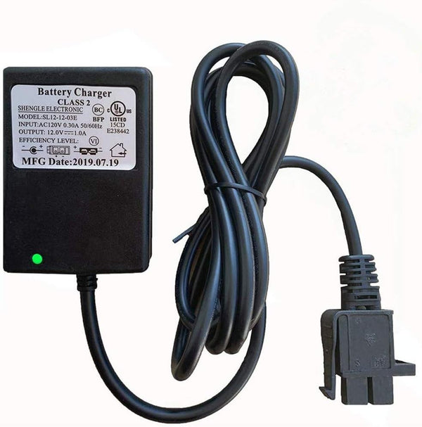 12 Volt B-Type Plug Charger and 12V Adapter for Kids Ride-On Battery