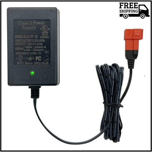 12 Volt 0.9A Battery Charger for Kids Electric Ride-On Car Toys Gas Scooters 0