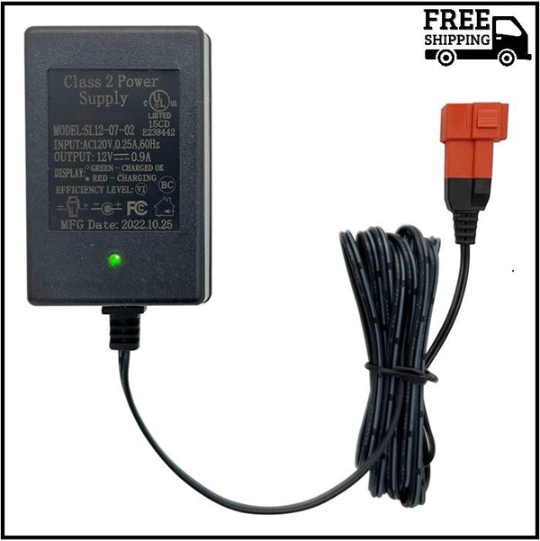 12 Volt 0.9A Battery Charger for Kids Electric Ride-On Car Toys