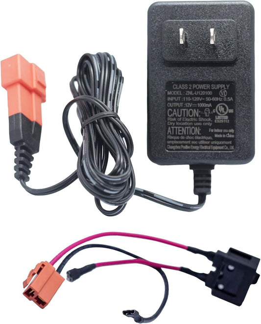 12 Volt Battery Charger with Wire for Kids Ride-On Toys and Cars 12V Gas Scooters 0