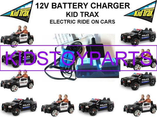 12 Volt Battery Charger with Blue Connector for Kids Ride-On Dodge Police Car Toy Gas Scooters 0