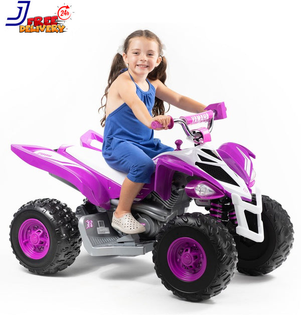 12-Volt Battery-Powered Purple Ride-On ATV with Music for Girls Ages 3-5 Years