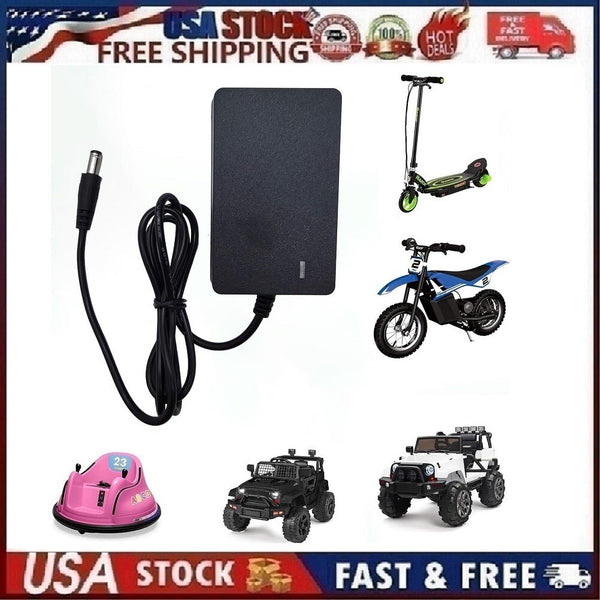 12 Volt Charger for Kids Electric Ride-On Cars Compatible with Razor Wrangler SUV Trax Dynacraft