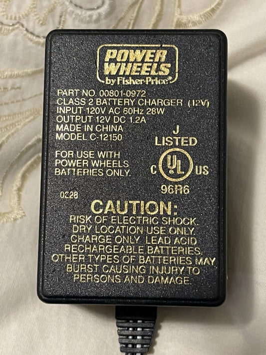 12-Volt Charger for Power Wheels Battery P/N 00801-0972 Gas Scooters 0