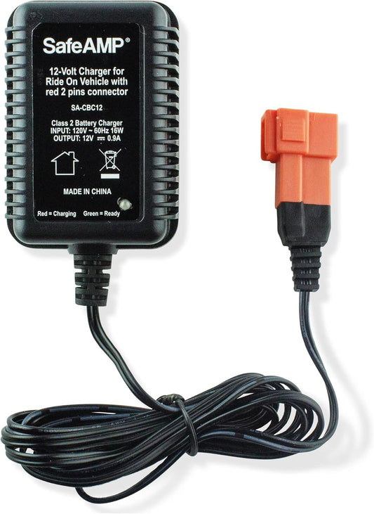 12-Volt Charger for Ride-On Vehicle with Red 2-Pin Connector Gas Scooters 0