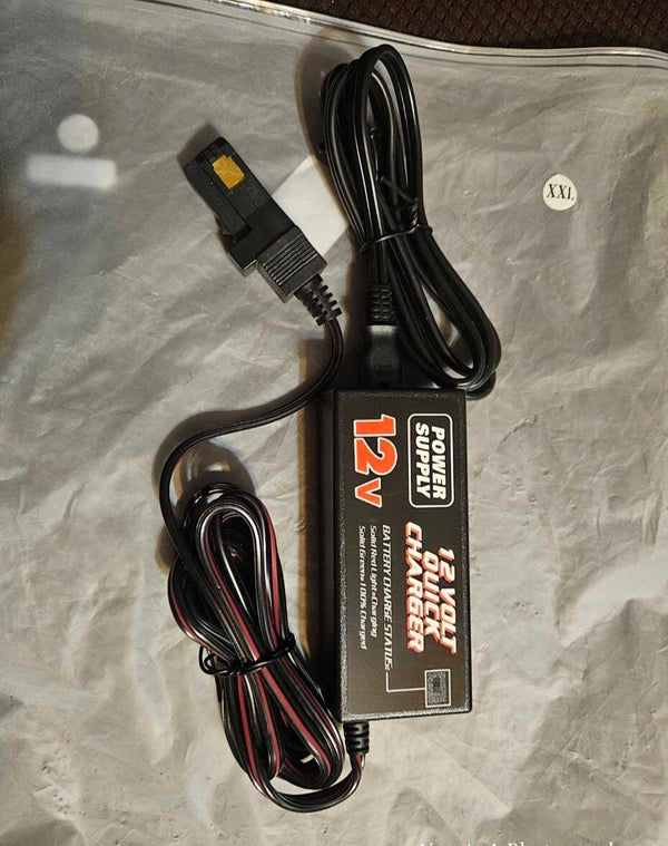 12 Volt Quick Battery Charger for Fisher Price Power Wheels Grey and Orange