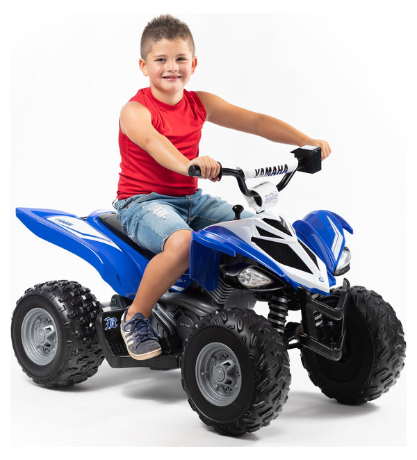 12 Volt Raptor Battery-Powered Blue ATV Ride-On with Music