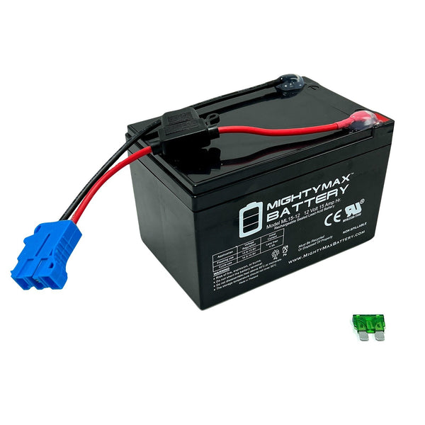 12V 15Ah High Capacity Replacement Battery with Wire for Peg Perego Ride-On Toy