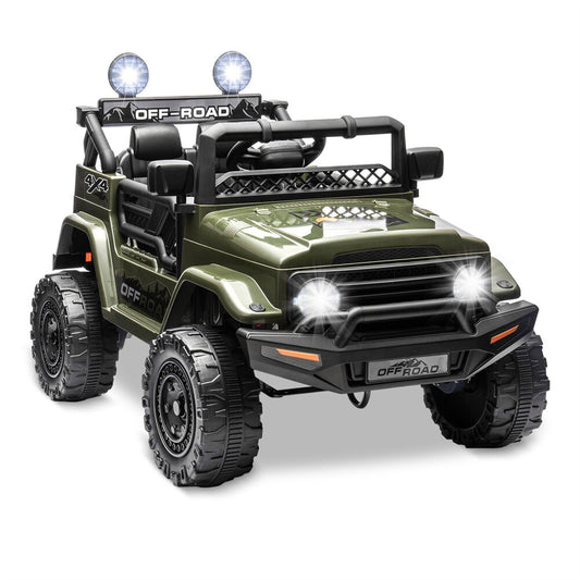 12V 2-Seater Electric Ride-On Jeep Truck for Kids with Remote Control Gas Scooters 0