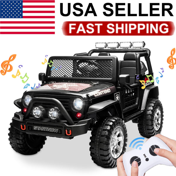 12V Electric 2-Seater Kids Ride-On Jeep Truck with Remote Control