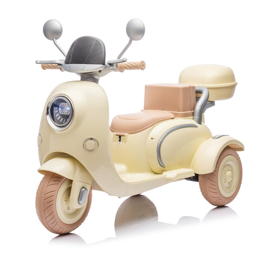 12V Electric 2-Seater Kids Ride-On Motorcycle with Three Wheels Gas Scooters 0