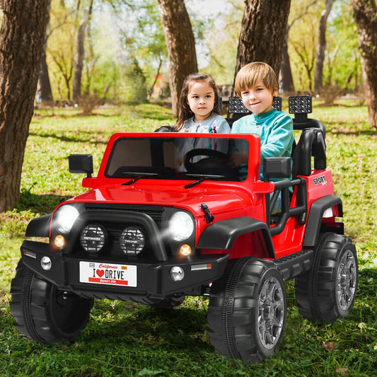12V 2-Seater Ride-On Car Truck with Remote Control and Storage Space Gas Scooters 0