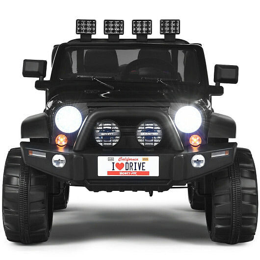 12V 2-Seater Ride-On Truck with Remote Control and Storage Compartment Black
