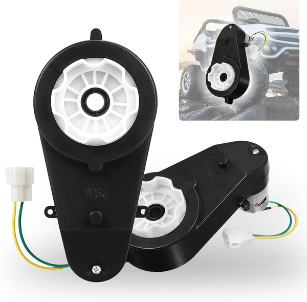 12V 40000RPM Electric Motor and Gearbox for Kids Ride-On Car 2-Pack