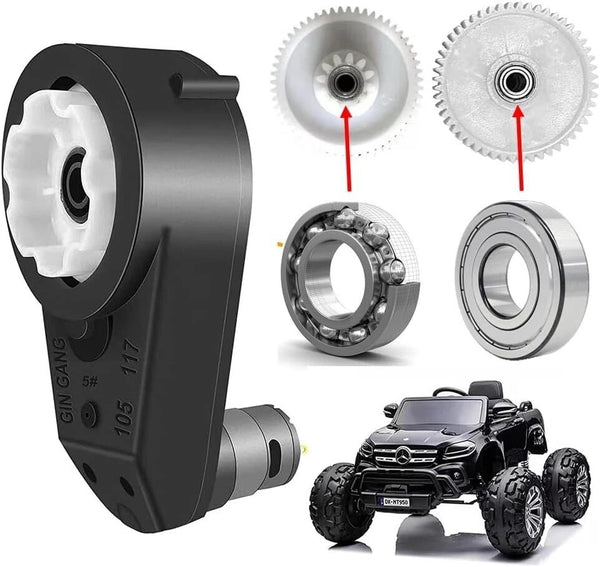 12V 550 High Speed 40000RPM Steel Gear Motor with Gearbox for Power Wheels