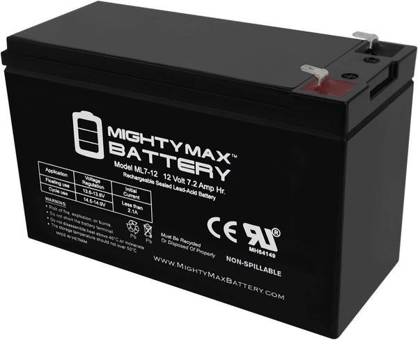 12V 7.2AH Replacement Battery for Kids Electric Ride-On Car Durable Power Wheels