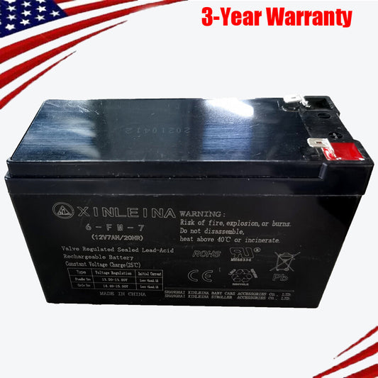 12V 7Ah Valve Regulated Lead Acid Rechargeable Battery for Kids Ride-On Car Gas Scooters 0