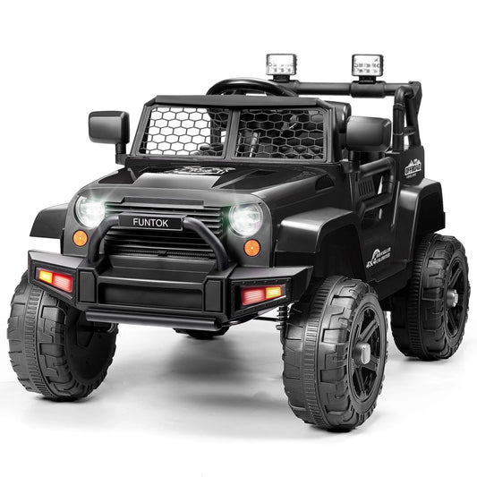 12V 7AH Battery-Powered Electric Ride-On Truck for Kids with 3 Speeds and Parental Control Gas Scooters 0