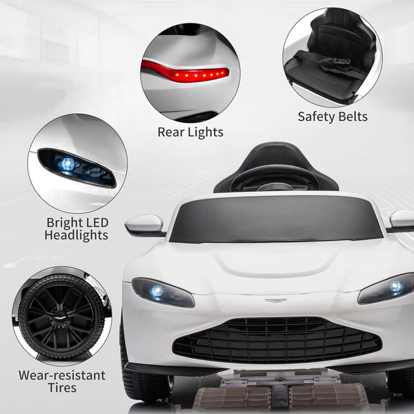 12V Ride-On Car for Kids with Remote Control and LED Lights