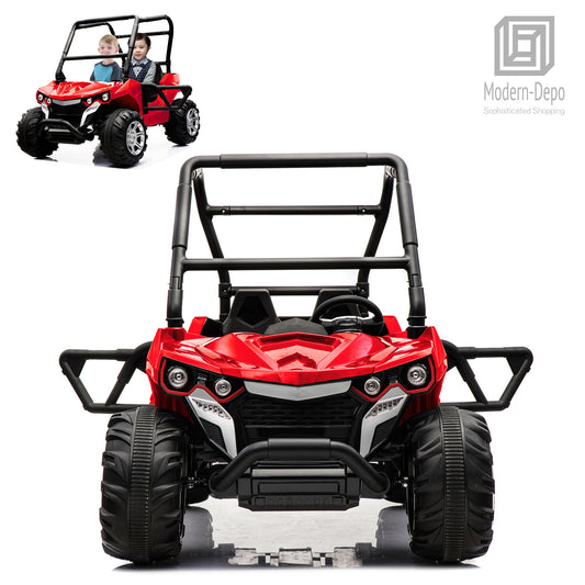 12V Kids Electric Ride-On ATV Quad with Remote Control, 2 Seats, MP3, and USB Gas Scooters 0