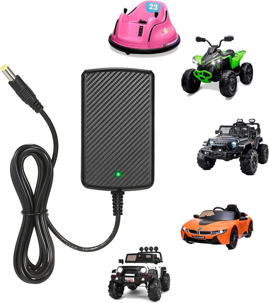 12V Battery Charger for Kids Ride-On Toys Compatible with SUV Mercedes Trax Jeep Gas Scooters 0