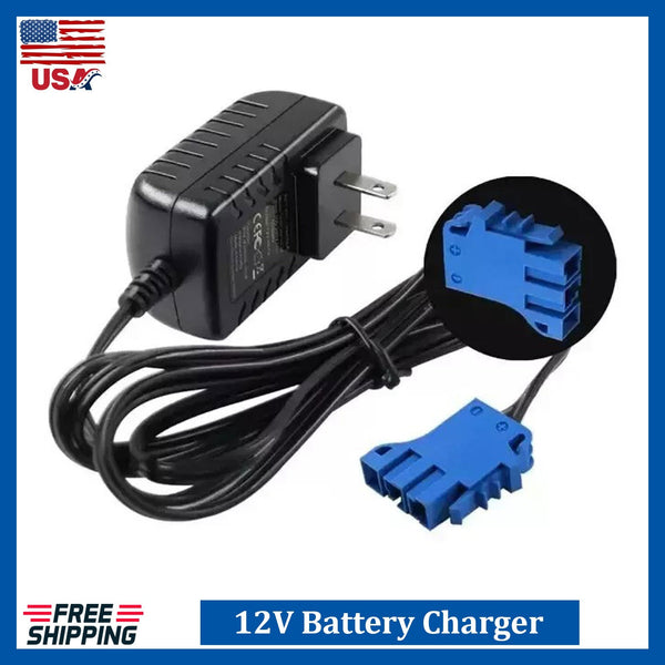 12V Battery Charger Compatible with Peg Perego Ground Force Tractor and John Deere Gator XUV