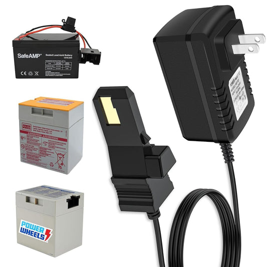 12V Battery Charger for Power Wheels with Gray Battery and Orange Top Gas Scooters 0