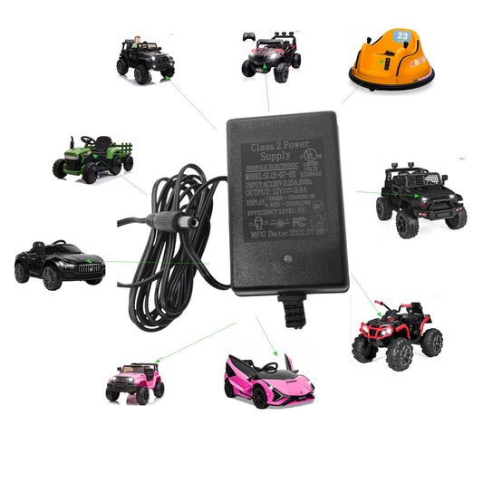 12V Universal Battery Charger for Ride-On Toys and Kids Cars Gas Scooters 0