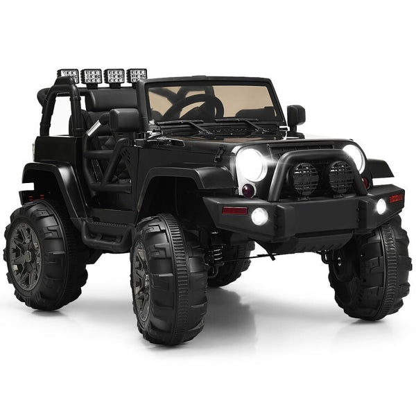 12V Battery-Powered Electric Kids Ride-On Truck with Portable Handle and Remote Control