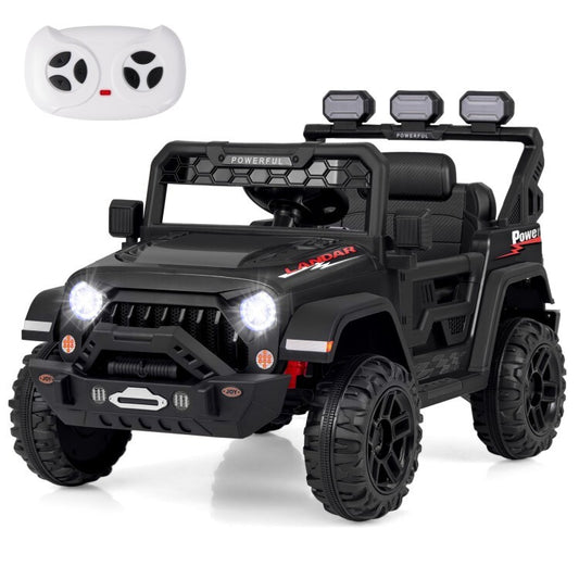 12V Battery Powered Kids Electric Ride-On Truck with Remote Control, Power Display, and 3-Speed Settings Gas Scooters 0