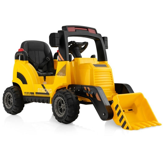 12V Battery Powered Kids Electric Ride-On Tractor Car with Safety Belt Gas Scooters 0