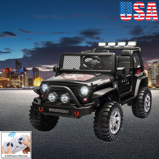 12V Battery-Powered 2-Seat Kids Electric Jeep Ride-On Car with Remote Control Gas Scooters 0