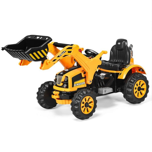 12V Battery-Powered Kids Ride-On Front Loader Excavator Dumper Truck Toy Gas Scooters 0