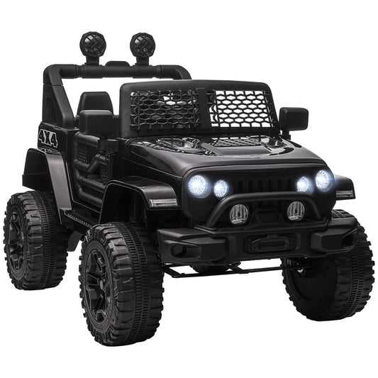 12V Battery-Powered Kids Ride-On Off-Road Truck Toy with Parent Remote Control Black Gas Scooters 0