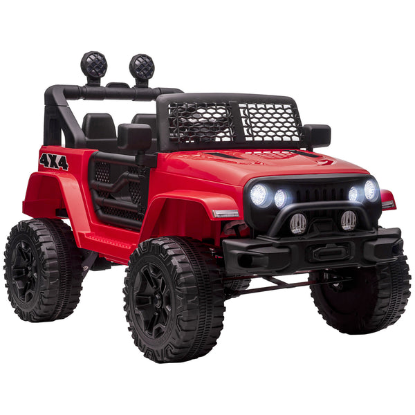 12V Battery-Powered Kids Ride-On Off-Road Truck Toy with Parent Remote Control Red