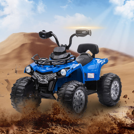 12V Battery-Powered Electric Ride-On ATV 4-Wheeler Quad Truck Toy for Kids Gas Scooters 0