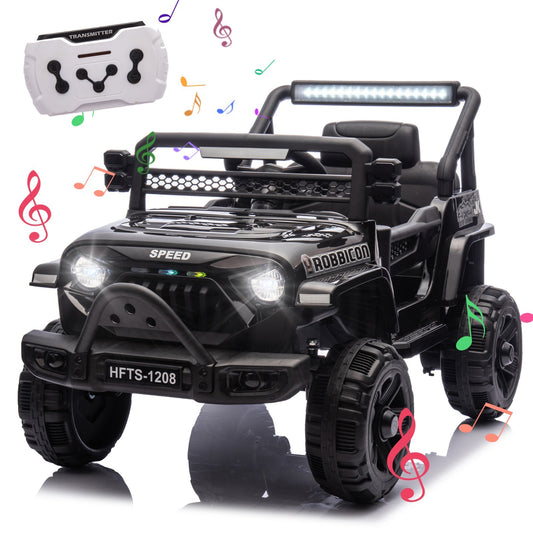 12V Battery-Powered Ride-On Toy Truck for Kids with Remote Control, LED Lights, and Music Gas Scooters 0