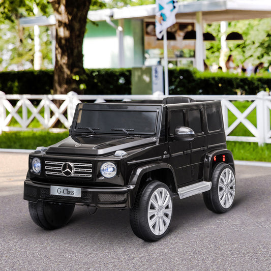 12V Licensed Kids Electric Benz G500 Car with Remote Control Black Gas Scooters 0
