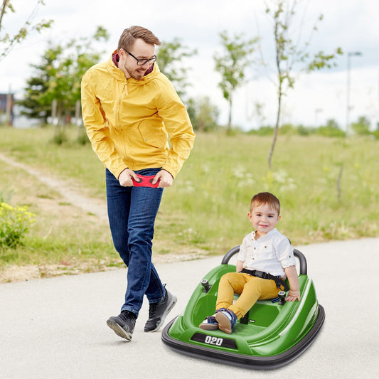12V Electric Green Kids Ride-On Bumper Car with Remote Control and 360° Steering Gas Scooters 0