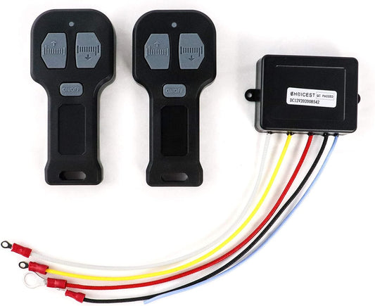 12V Wireless Electric Car Winch with Remote Control 2-Pack Universal Mini 5-Wire Connector Gas Scooters 0