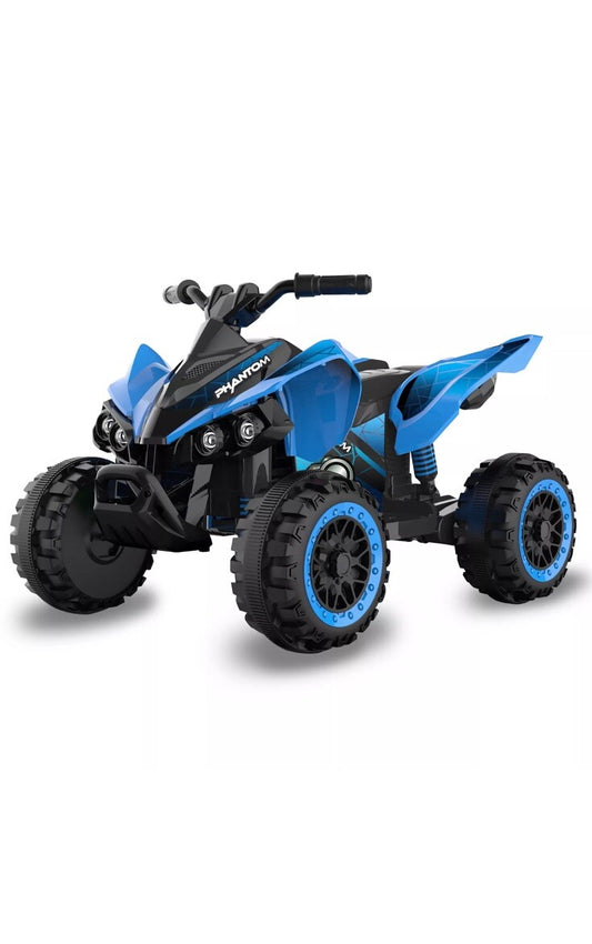 12V Blue Electric ATV Quad Cars for Kids Ages 3 to 6 Gas Scooters 0