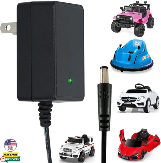 12V Universal Battery Charger for Kids Ride-On Toy Cars Power Adapter Gas Scooters 0