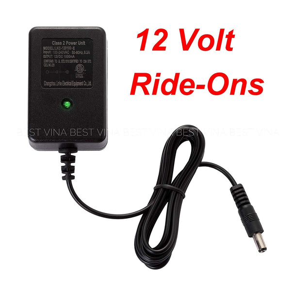 12V Charger for Kids Ride-On Cars Compatible with Trax Dynacraft Wrangler SUV Models